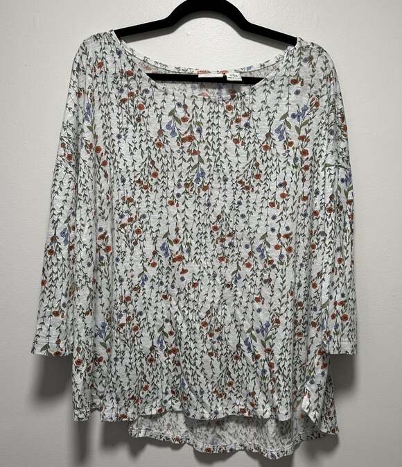 Rachel Zoe Tops - Rachel Zoe Women’s 100% Linen 3X Plus Size Flowy Floral 3/4 Sleeve Blouse